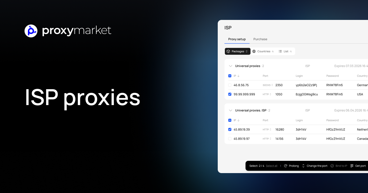 ISP Proxy Servers | Proxy.Market